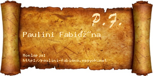 Paulini Fabiána névjegykártya